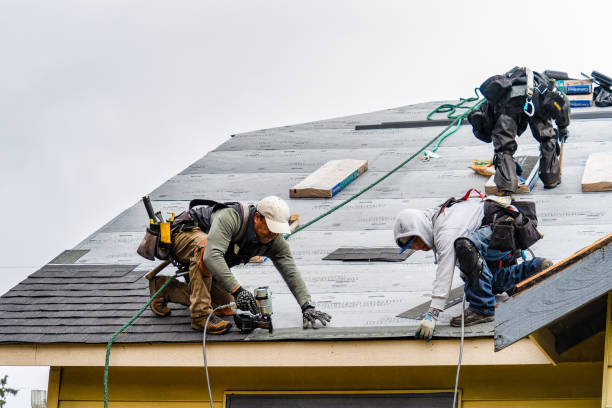 Professional Gutter Installation technician working in Overland Park, KS